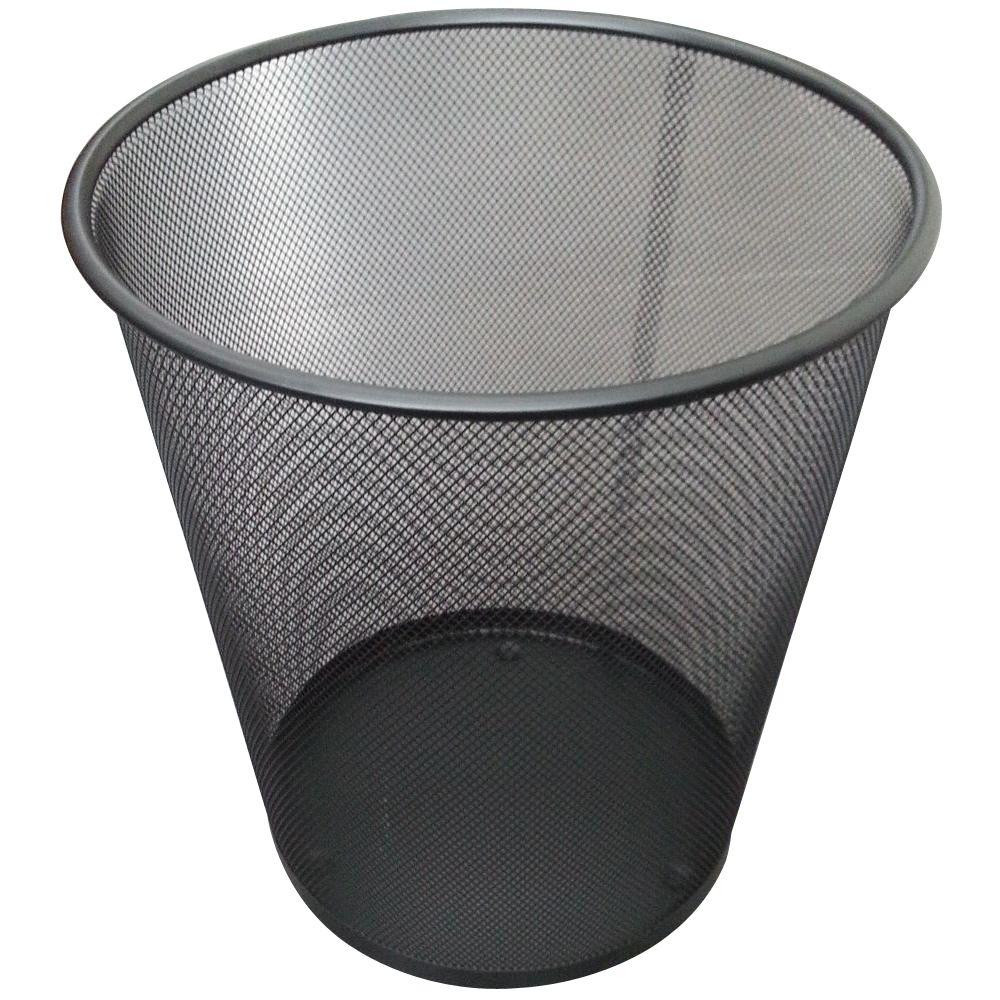 5 gal. Black Round Mesh Trash Can148003B The Home Depot