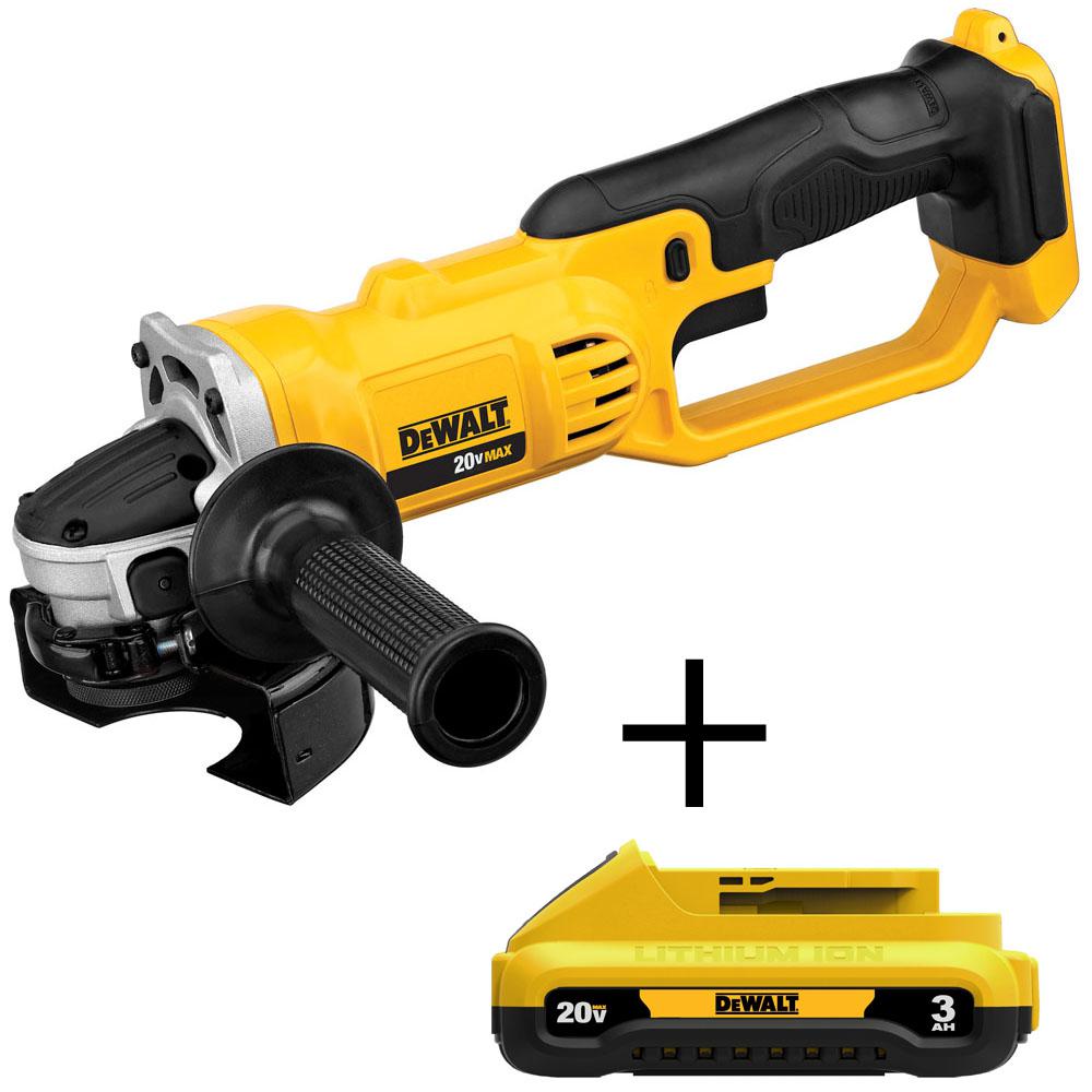 DEWALT 20 Volt MAX Lithium Ion Cordless 4 1 2 In Grinder With Bonus 3   Dewalt Angle Grinders Dcg412bw230 64 1000 