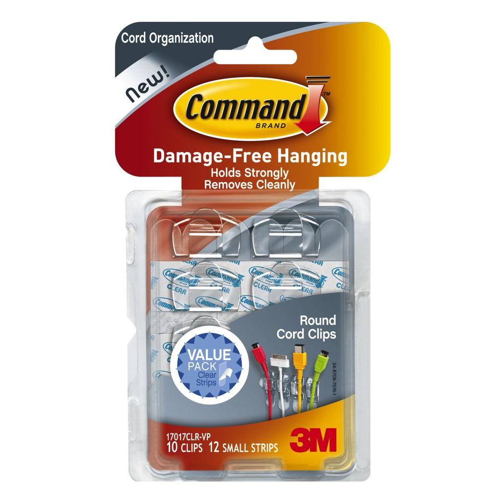 Retaining Ring Pins Rings Clips Fasteners The Home Depot Clear Round Cord Clips With Strips 10 Pack