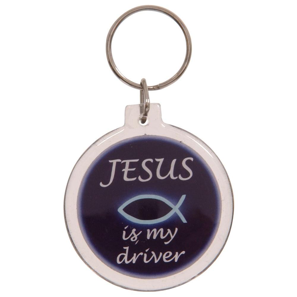 UPC 008236129885 product image for The Hillman Group Key Chains Jesus is My Driver Acrylic Key Chain (3-Pack) Black | upcitemdb.com