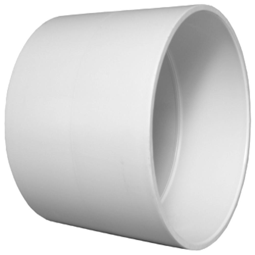 Charlotte Pipe 8 in. PVC DWV Socket Coupling-PVC 00100 1800 - The Home