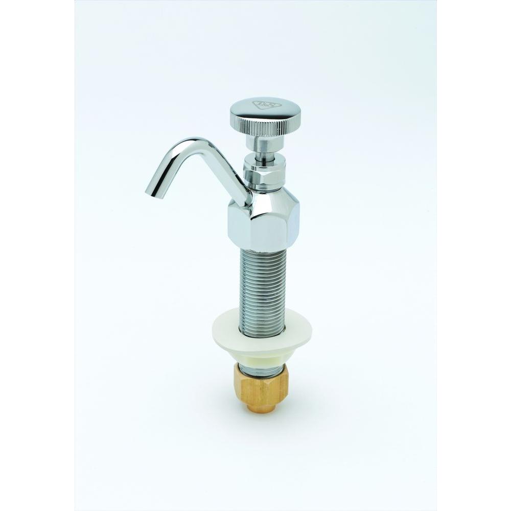 T&S Brass Dipperwell SingleHandle Standard Kitchen Faucet in ChromeB