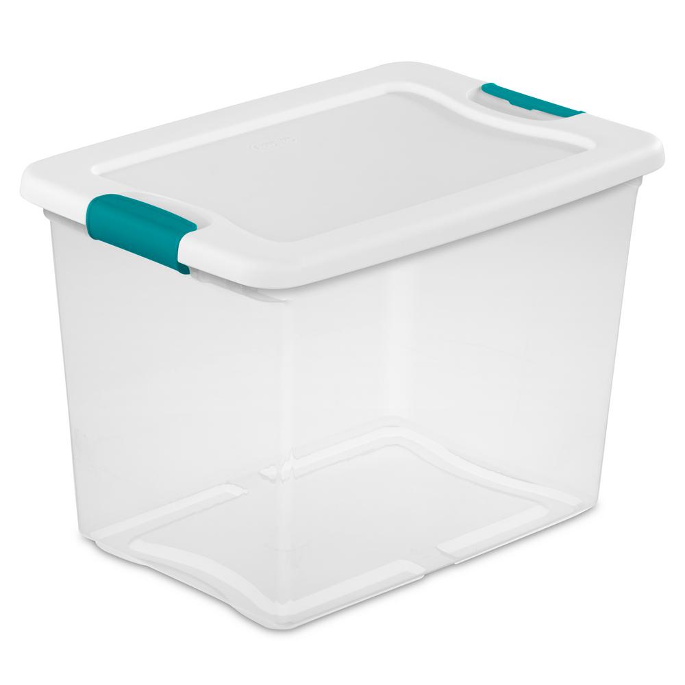 Sterilite 56 Qt. Storage Box In Blue And Clear Plastic-16591008 - The ...