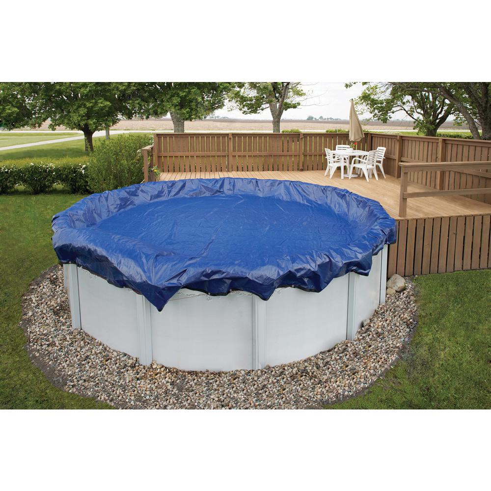 Blue Wave 15-Year 24 ft. Round Royal Blue Above Ground Winter Pool ...