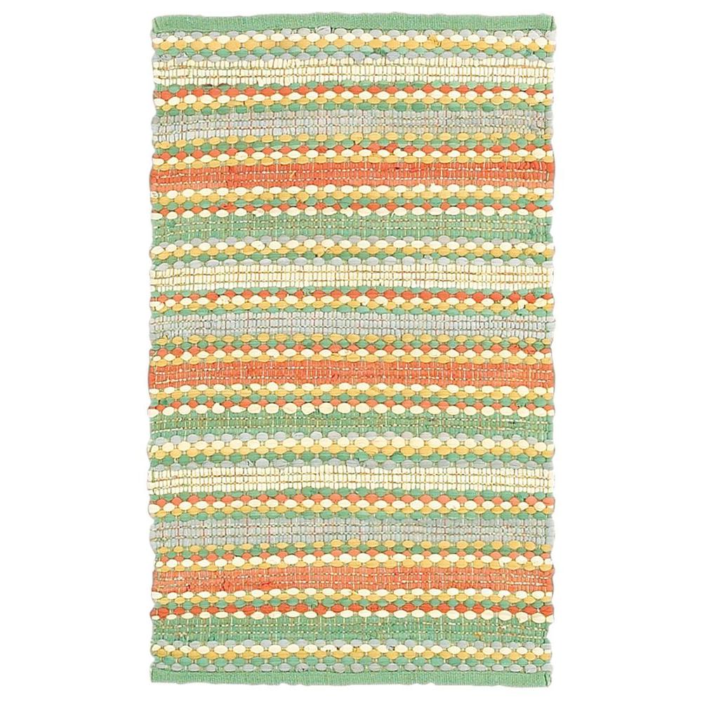 LR Resources Altair Jade Multi Rectangle 8 ft. x 10 ft. Cotton
