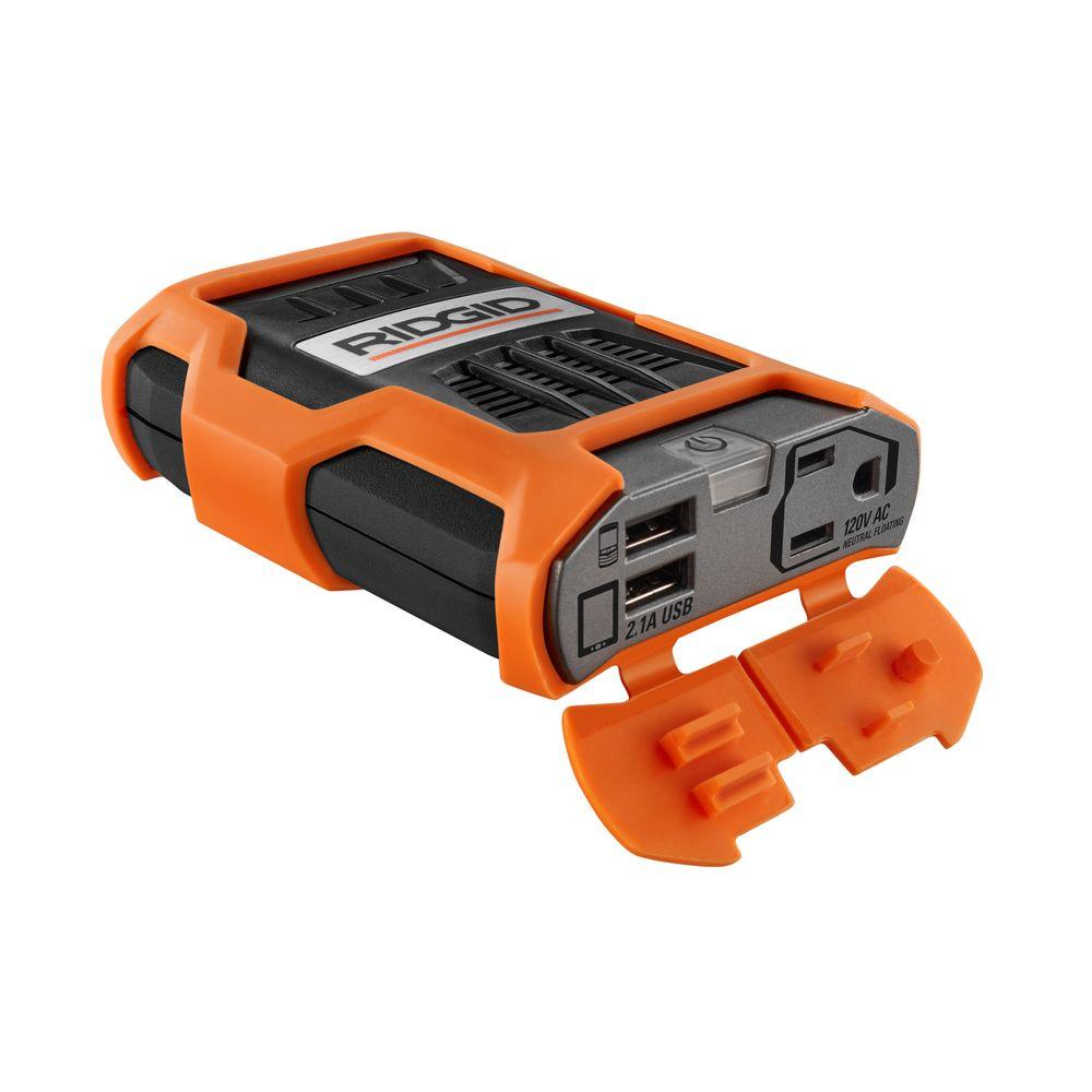 Ridgid 100 Watt Power Inverter Rd97100 The Home Depot