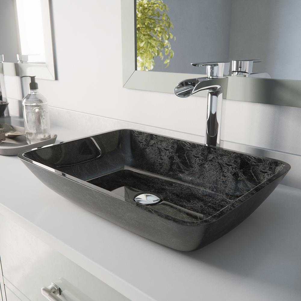 Vigo Rectangular Gray Onyx Glass Vessel Bathroom Sink Set With Niko Faucet In Chrome Vgt1852 The Home Depot - Vigo Rectangular Gray Onyx Glass Vessel Bathroom Sink Vigo Rectangular Gray Onyx Glass Vessel Bathroom Sink Set With Niko Faucet In Chrome Vgt1852 The Home Depot - Vigo Rectangular Gray Onyx Glass Vessel Bathroom Sink