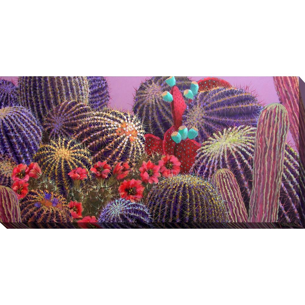 24 In X 48 In Evening Cactus Outdoor Canvas Art 80586 The Home