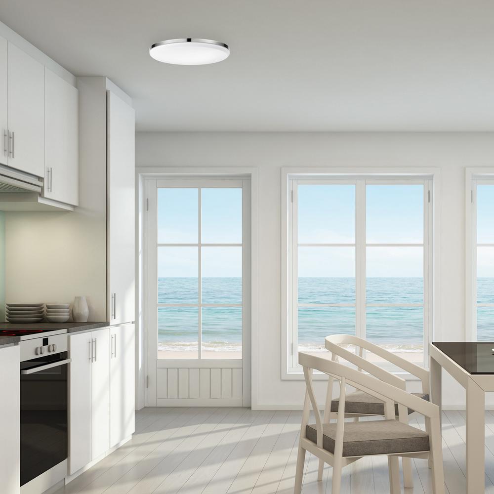 Globe Electric Ellington 28 Watt Chrome Integrated Led Ceiling - Globe Electric 65584 Ellington Led Integrated Flush Mount Ceiling Light Globe Electric Ellington 28 Watt Chrome Integrated Led Ceiling - Globe Electric 65584 Ellington Led Integrated Flush Mount Ceiling Light