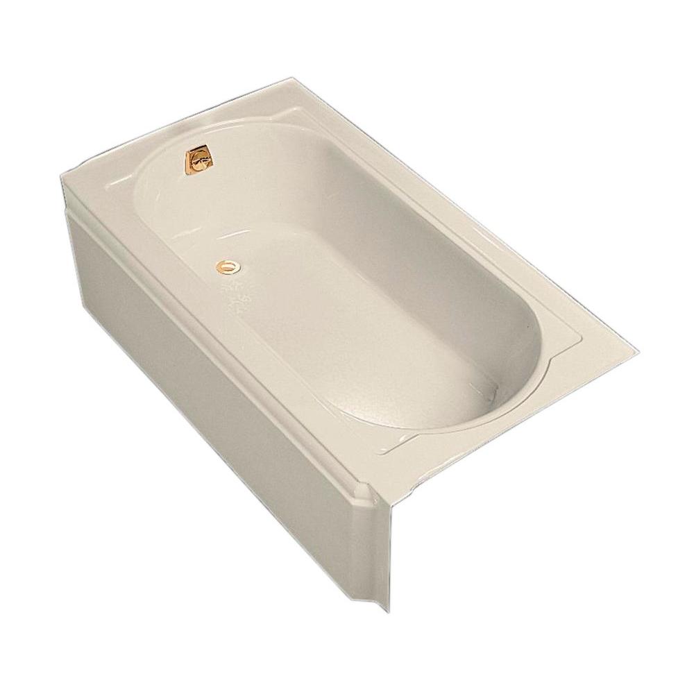 KOHLER Memoirs 5 ft. LeftHand Drain Rectangular Alcove Cast Iron