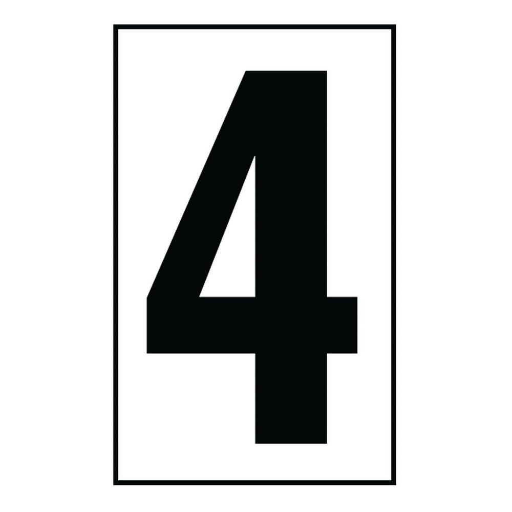 Sea Gull Lighting Address Light Collection White Plastic Number 4 Tile