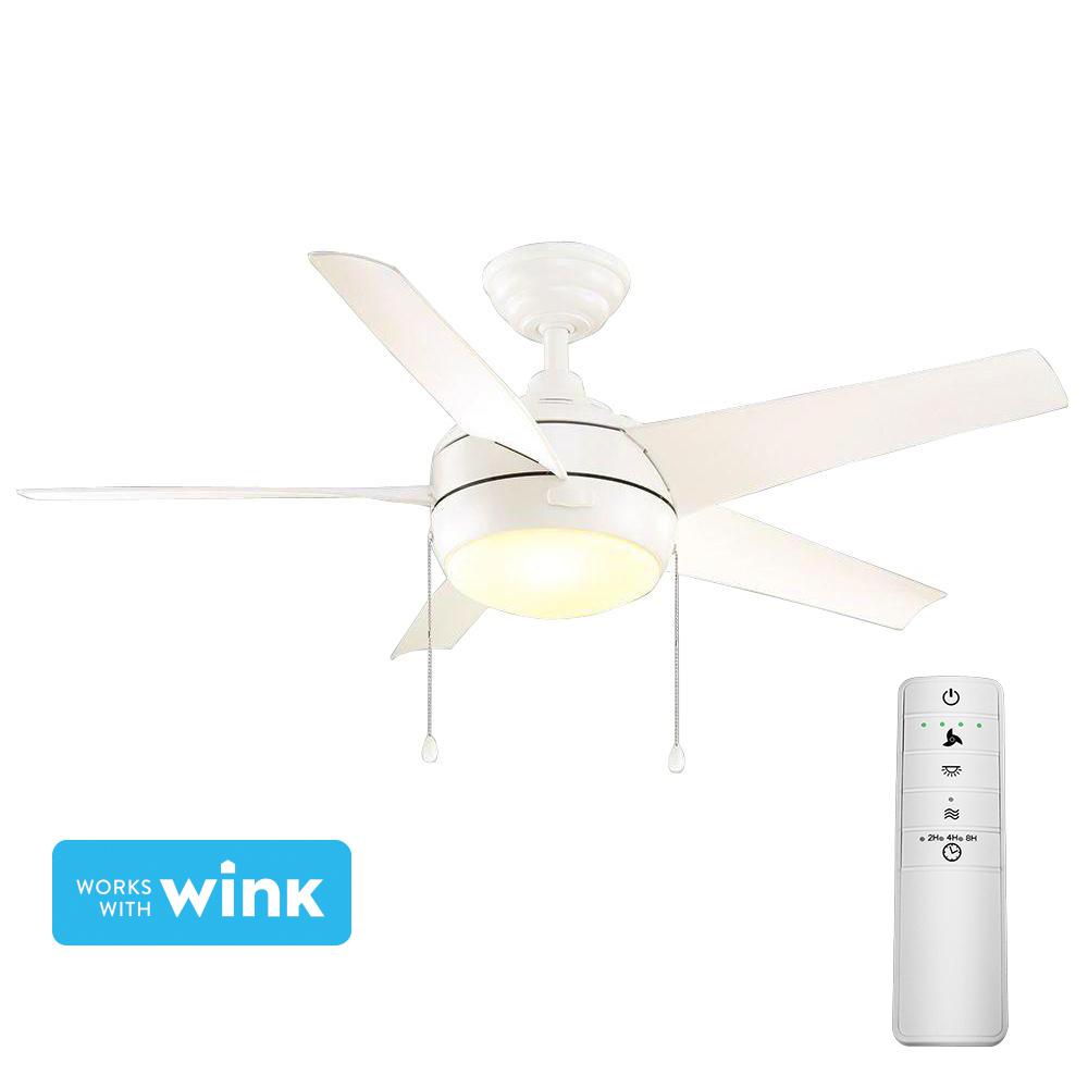  Home  Decorators  Collection  Windward 44 in LED Matte White 