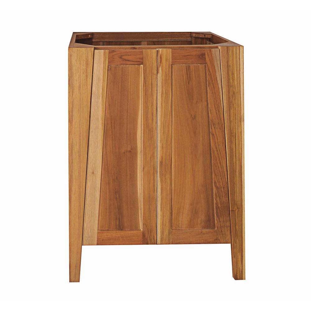EcoDecors Significado 24 in. L Teak Vanity Only in Natural Teak