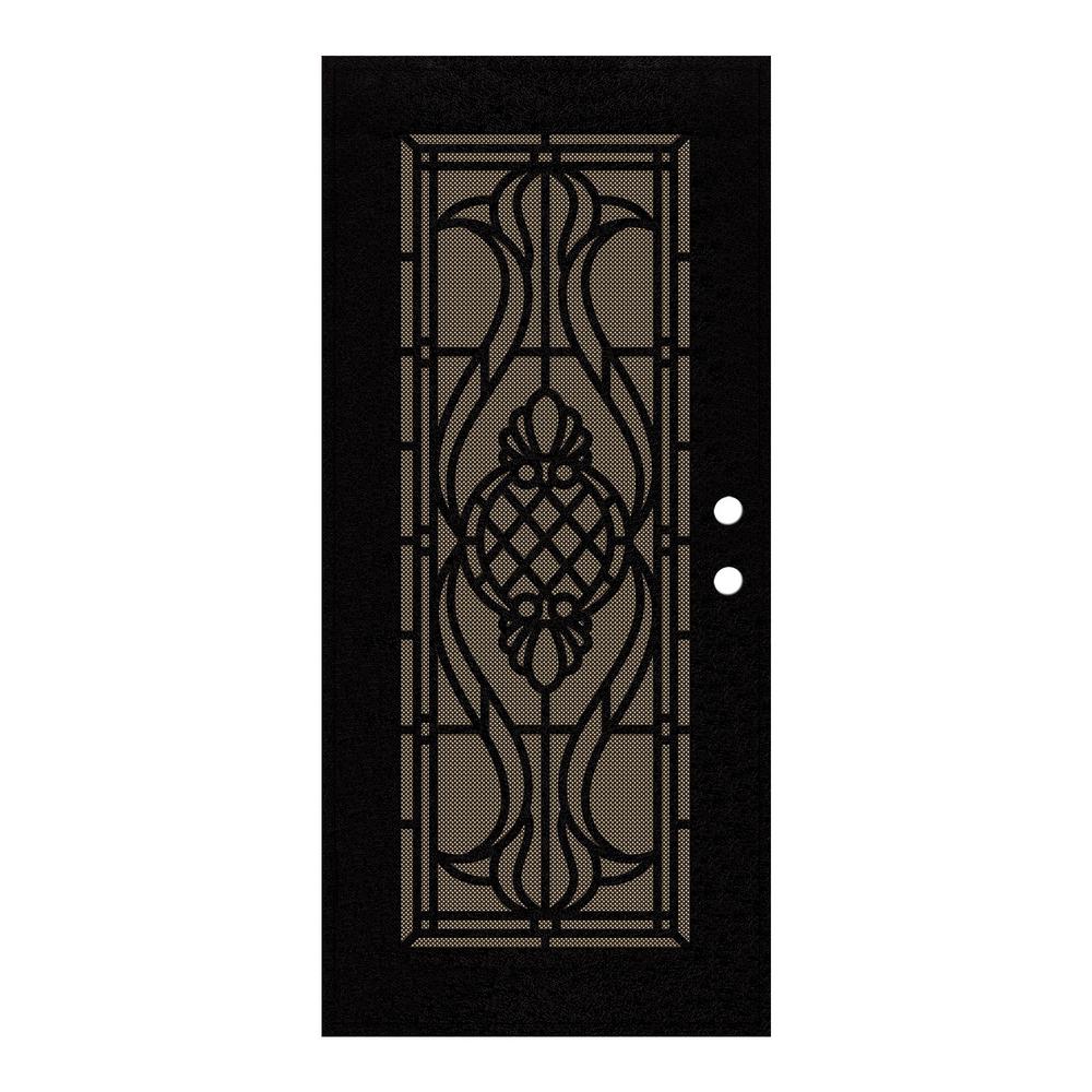Unique Home Designs 36 inch x 80 inch Manchester Black Left-Hand Surface Mount... by Unique Home Designs