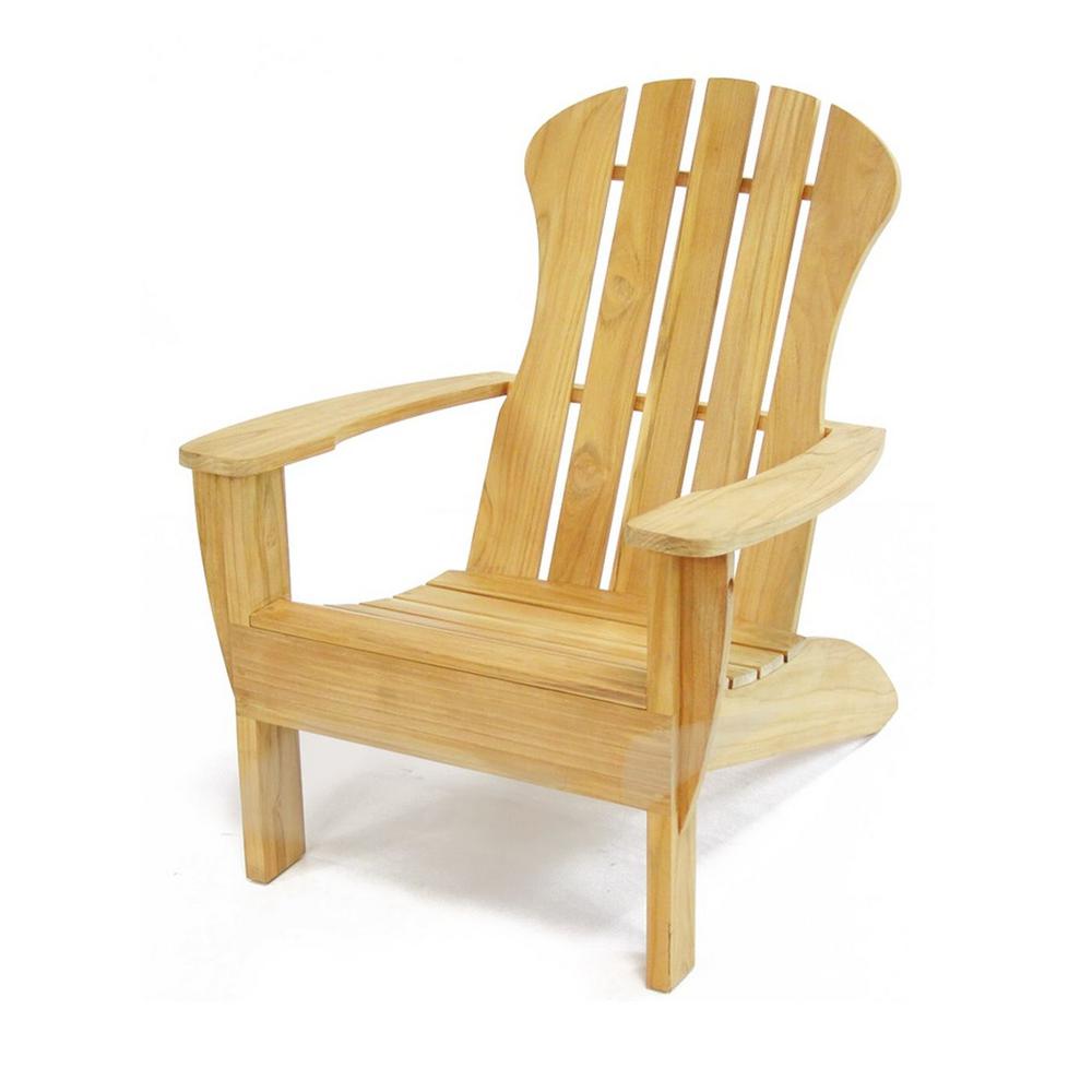 Hiteak Furniture Sawgrass Teak Adirondack Chair Hlac1463 The Home Depot