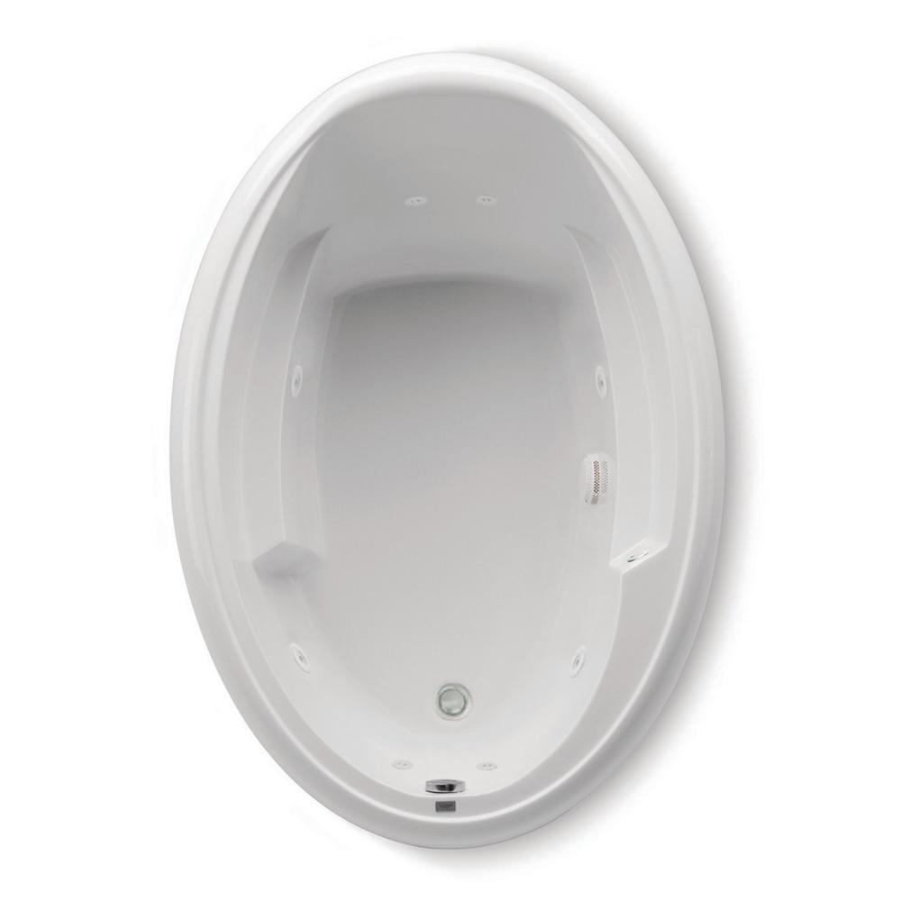 Aquatic Ariel I 60 in. Acrylic Reversible Drain Oval DropIn Whirlpool