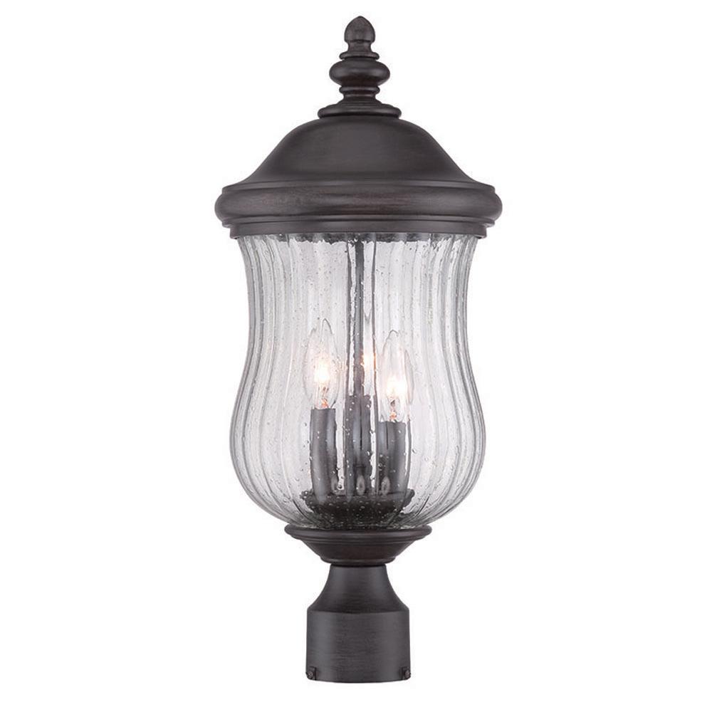 Glomar 6 In 1 Light Textured Black Outdoor Post Mount Hd 548 Bellagio 3 Light Black C Post Mount