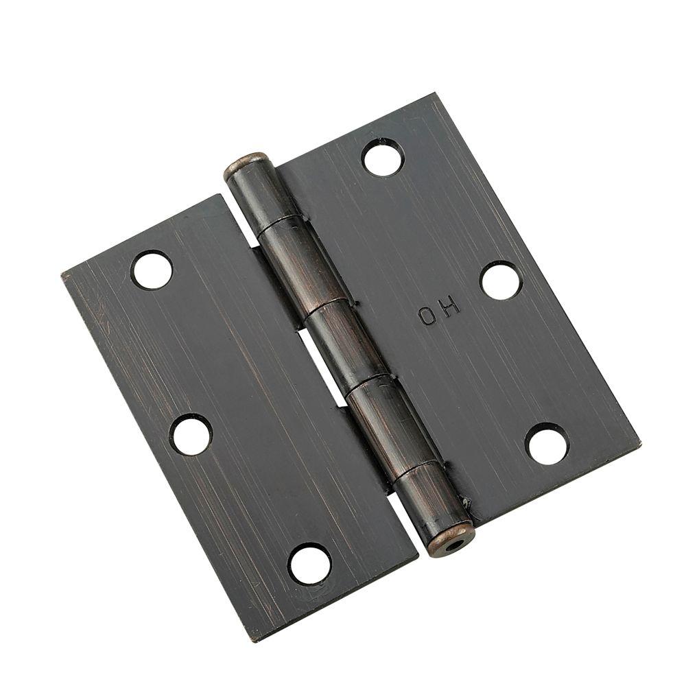 Reverse Bevel Door Hinges Hardware The Home Depot 3 1 2 In X Oil