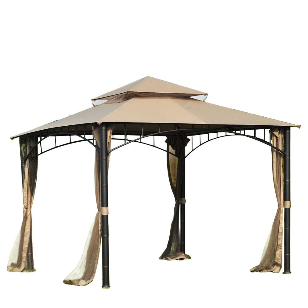 Sunjoy Marla 10 ft. x 10 ft. Steel Gazebo-L-GZ136PST-9 ...