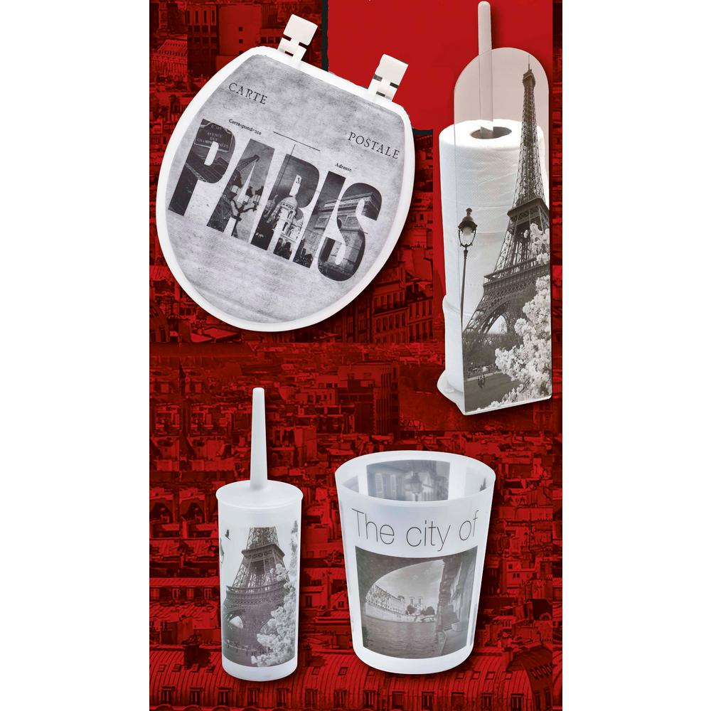 Unbranded 4 5 L 1 2 Gal Printed Bath Trash Can Paris City Waste Bin The Home Depot