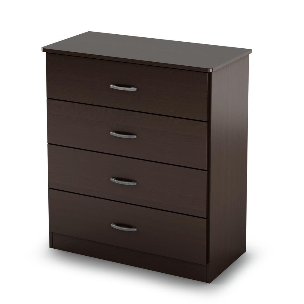 South Shore Libra 4 Drawer Pure Black Chest 3070034 The Home Depot