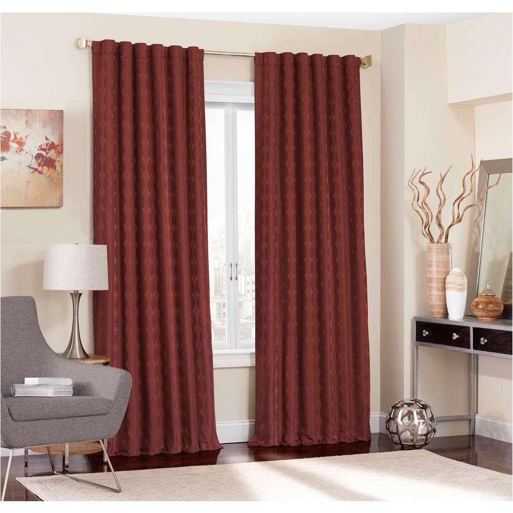 Eclipse Adalyn Blackout Window Curtain Panel In Burgundy 52 In