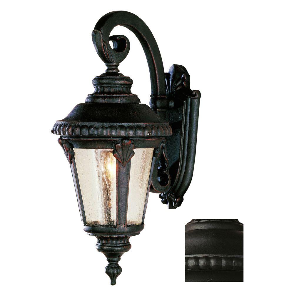 UPC 736916175838 product image for Bel Air Lighting Breeze Way 1-Light Black Outdoor Coach Lantern with Seeded Glas | upcitemdb.com