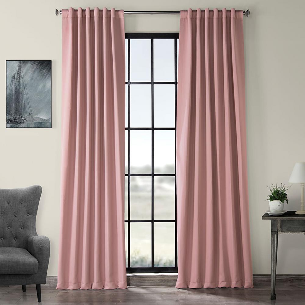 Exclusive Fabrics Furnishings Fresco Blush Pink Blackout Curtain Exclusive Fabrics Furnishings Fresco Blush Pink Blackout Curtain 50 In W X 120