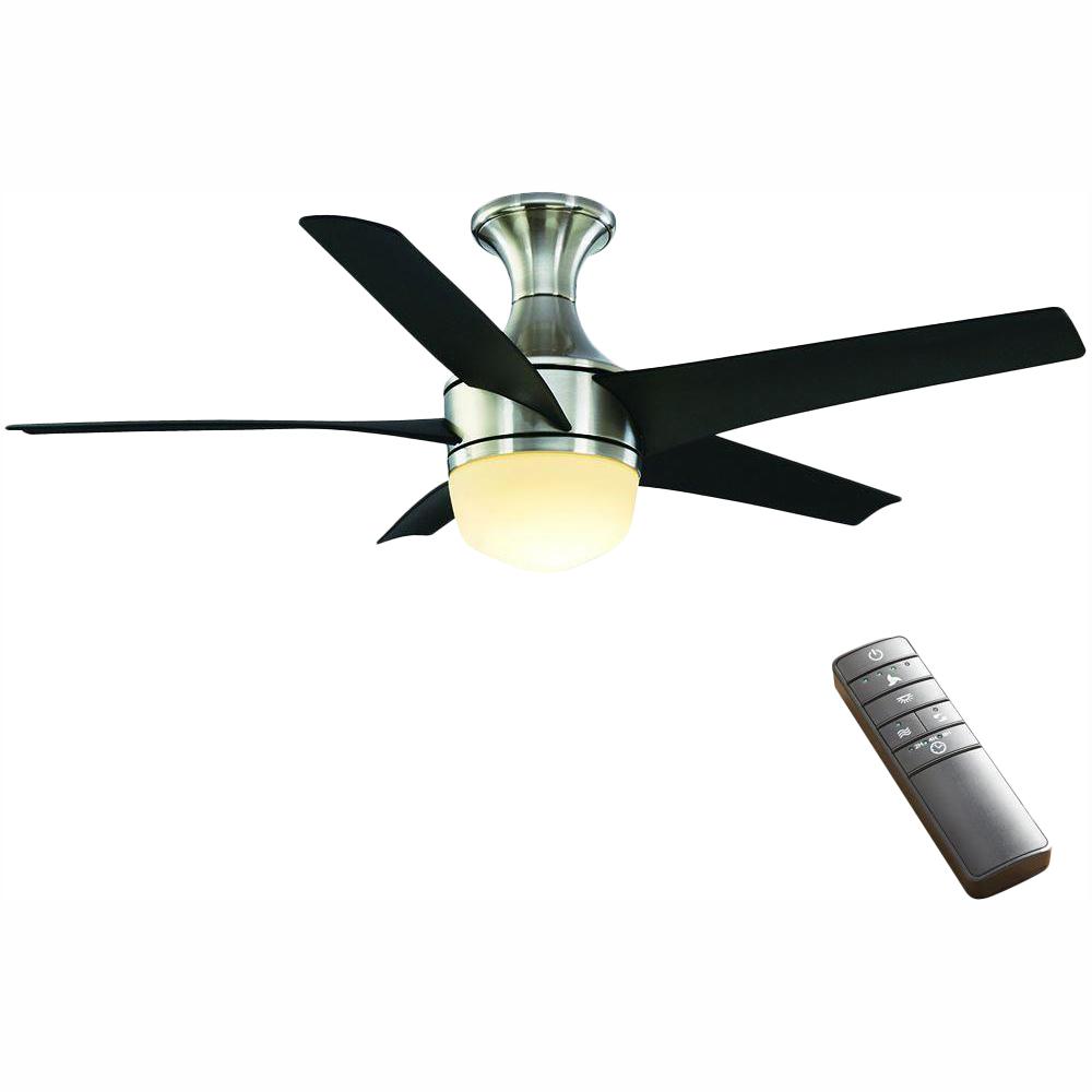 Home Decorators Collection Tuxford 44 In Led Indoor Brushed Nickel Ceiling Fan With Light Kit And Remote Control