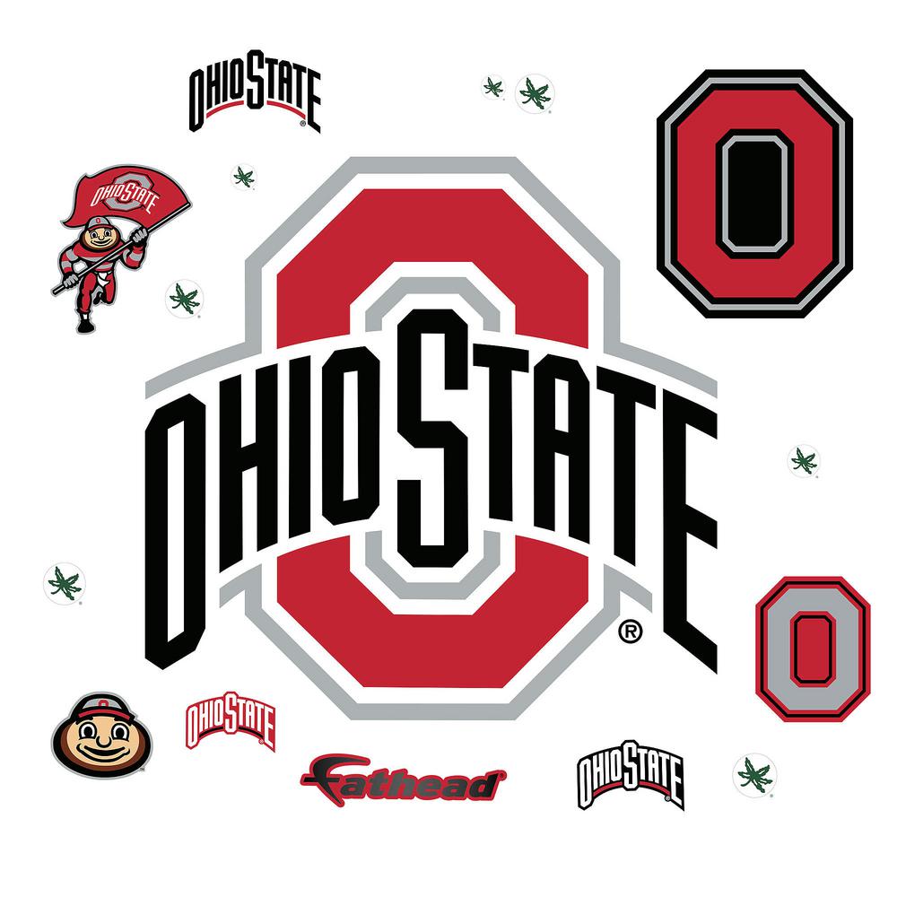 Fathead 38 in. H x 38 in. W Ohio State Buckeyes Logo Wall Mural-61 ...