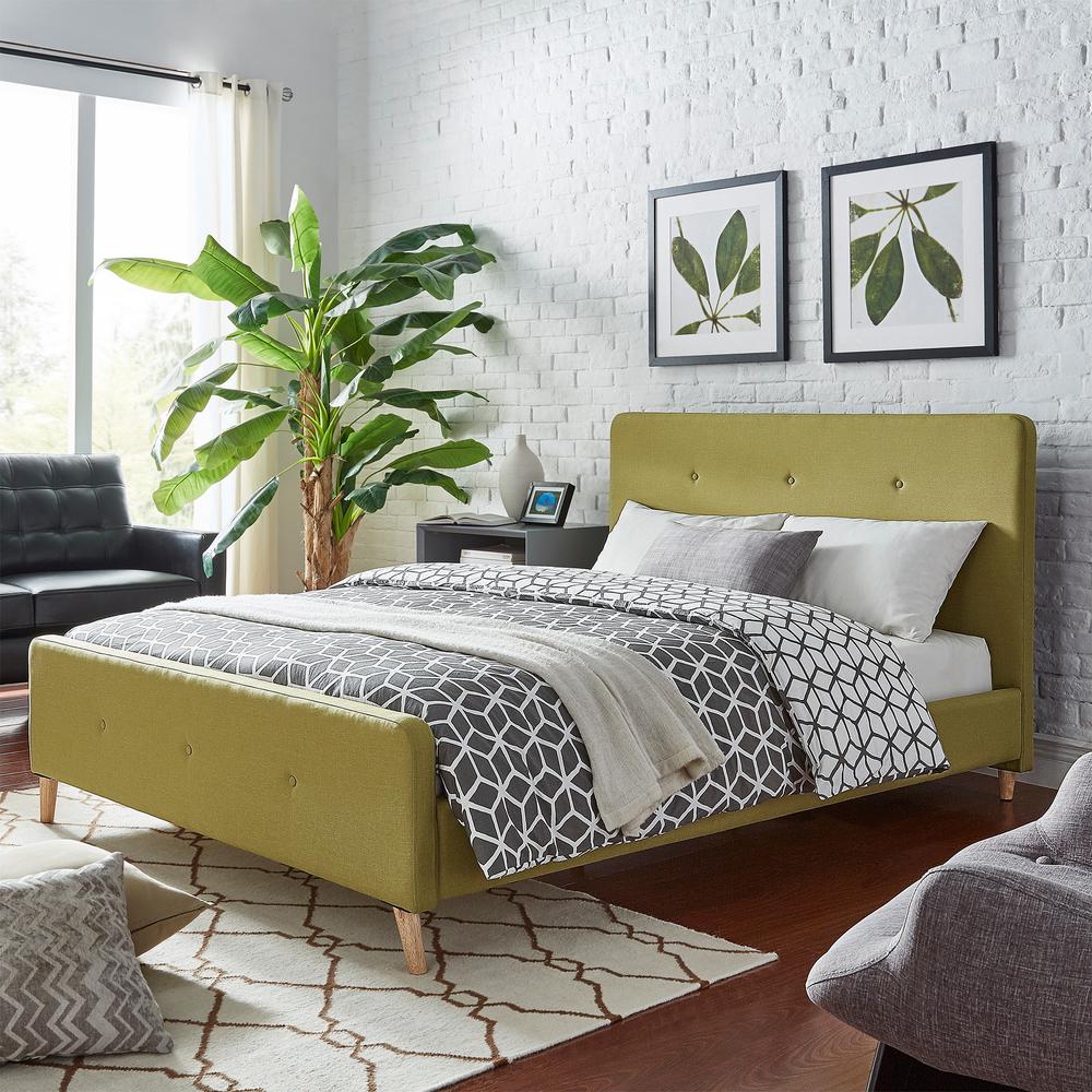 Green King Mid Century Modern Beds Headboards