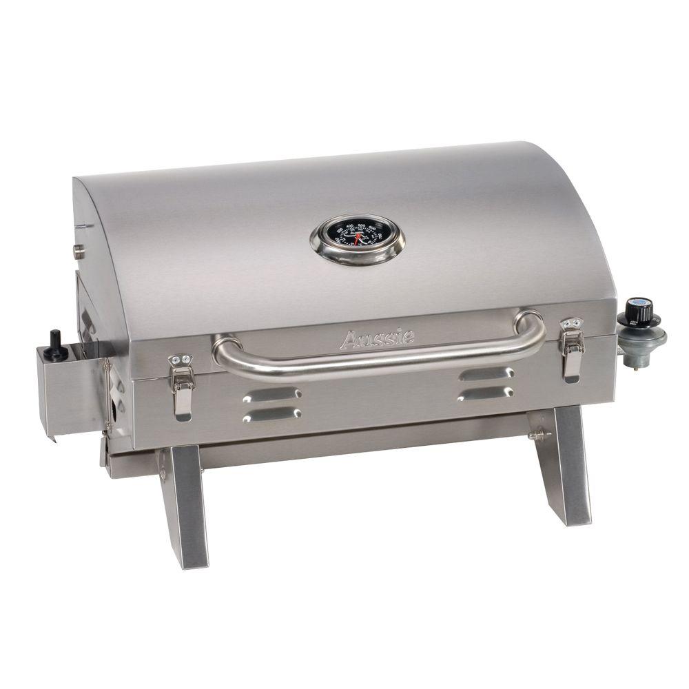 Portable Grills The Home Depot Portable Propane Gas Grill In Stainless Steel