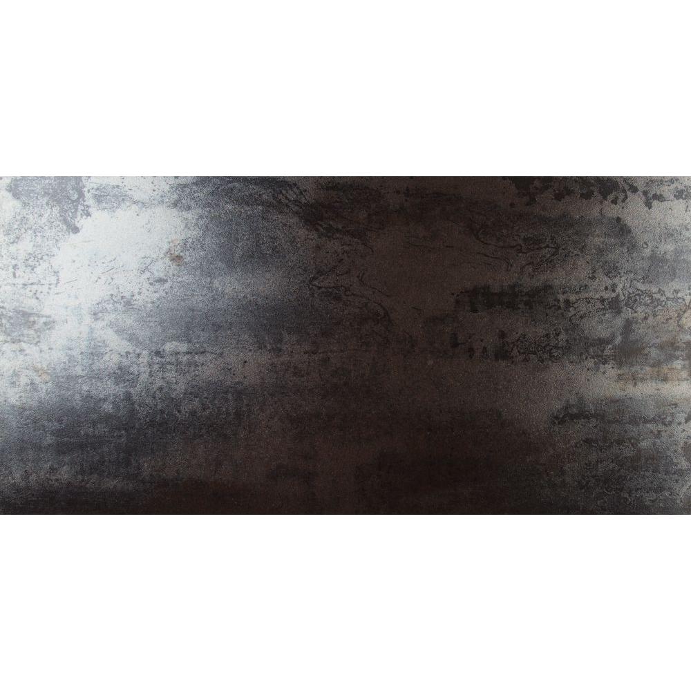 Msi Metallica Black 12 In X 24 Glazed Porcelain Floor And Wall Msi Metallica Black 12 In X 24 Glazed Porcelain Floor And Wall Tile