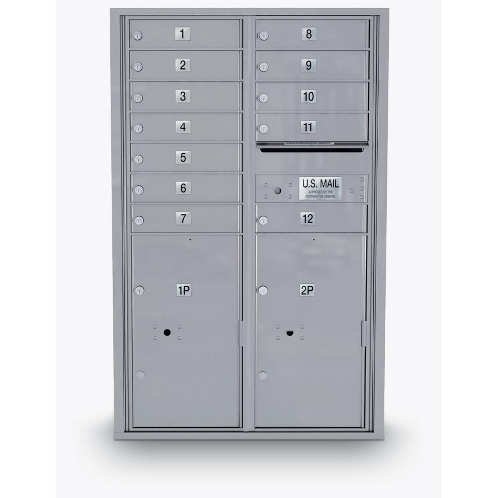 Stainless Steel Post Mount Mailbo Residential The 12 Door Standard 4c Mailbox With 2 Parcel