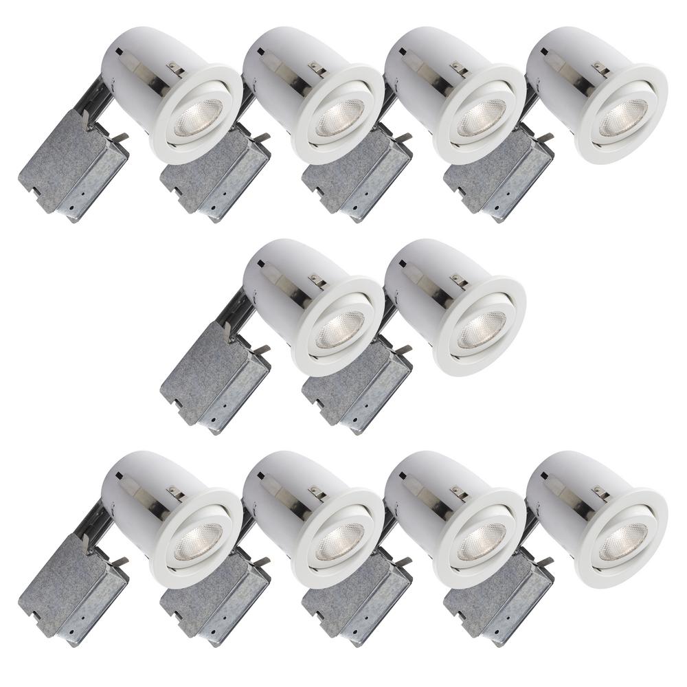 BAZZ 500 Series 4 in. White Recessed Halogen Lighting Kit (10Pack)500