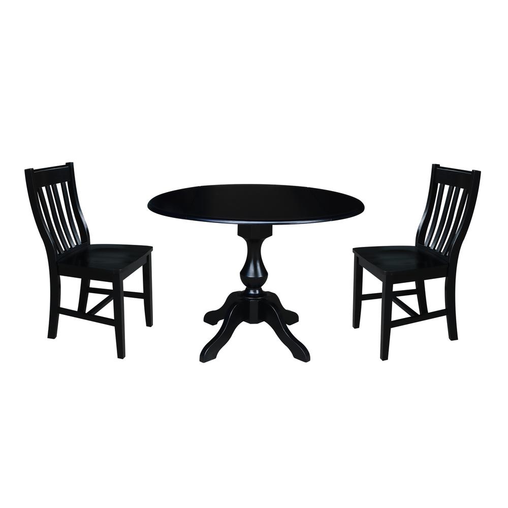 Black Dining Room Sets Kitchen Furniture The Newsophia 3 Piece Black Drop Leaf Dining Set With 2 Caf Chairs