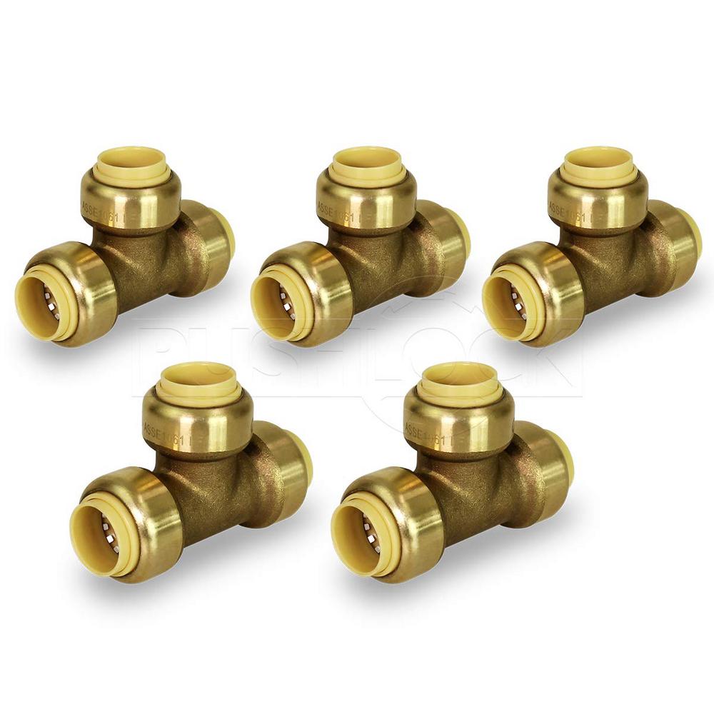 The Plumber s Choice 1 2 In Tee Pipe Fittings Push To Connect PEX 