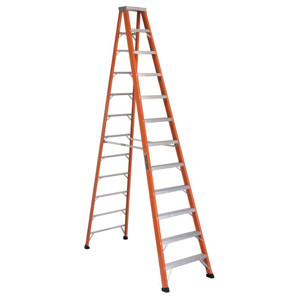 Louisville Ladder 12 ft. Fiberglass Step Ladder with 375 lb. Load Capacity Type... by Louisville Ladder