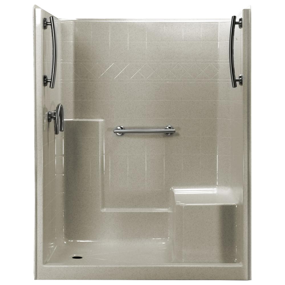 Ella 60 in. x 33 in. x 77 in. 1Piece Low Threshold Shower Stall in