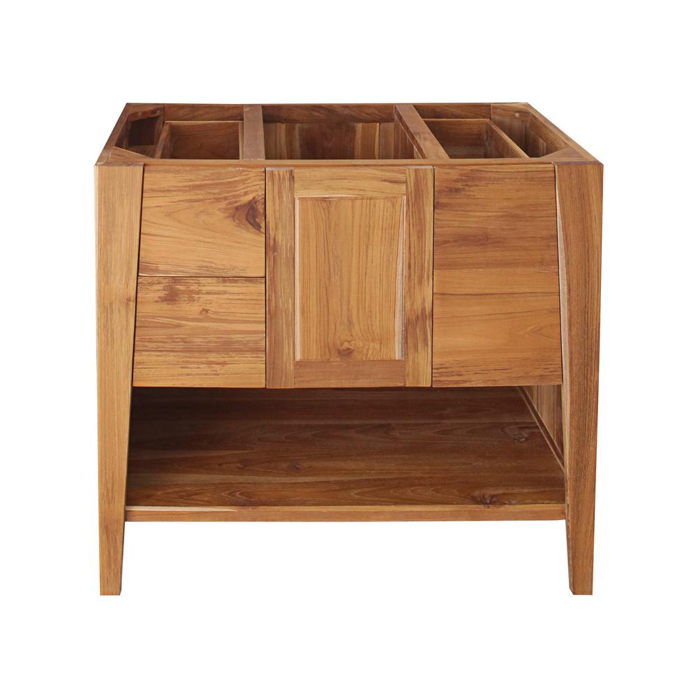 Ecodecors Significado 36 In L Teak Vanity Cabinet Only In Natural Teak St Bt 36 1 The Home Depot