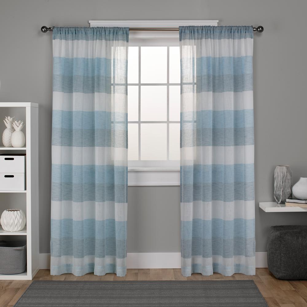 Foil Belgian Winter White Metallic Linen Sheer Rod Pocket Top Window