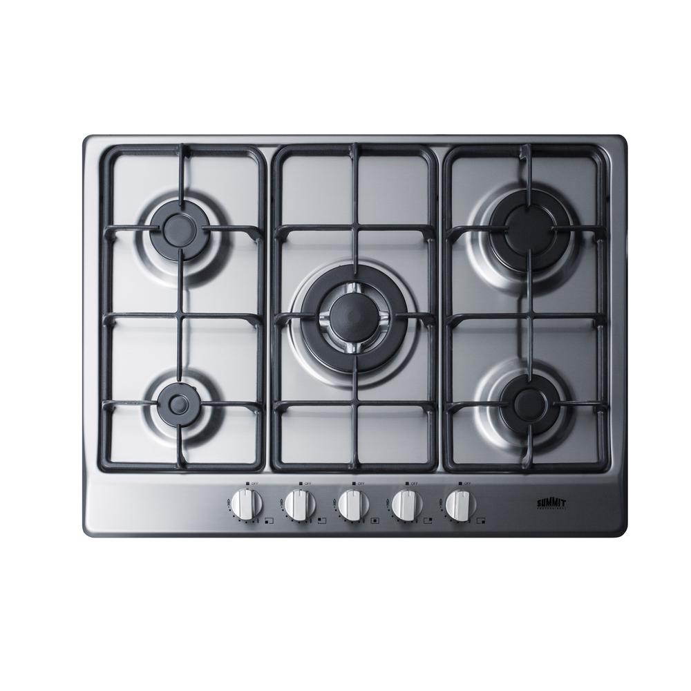 Summit Appliance 27 In Gas Cooktop In Stainless Steel With 5