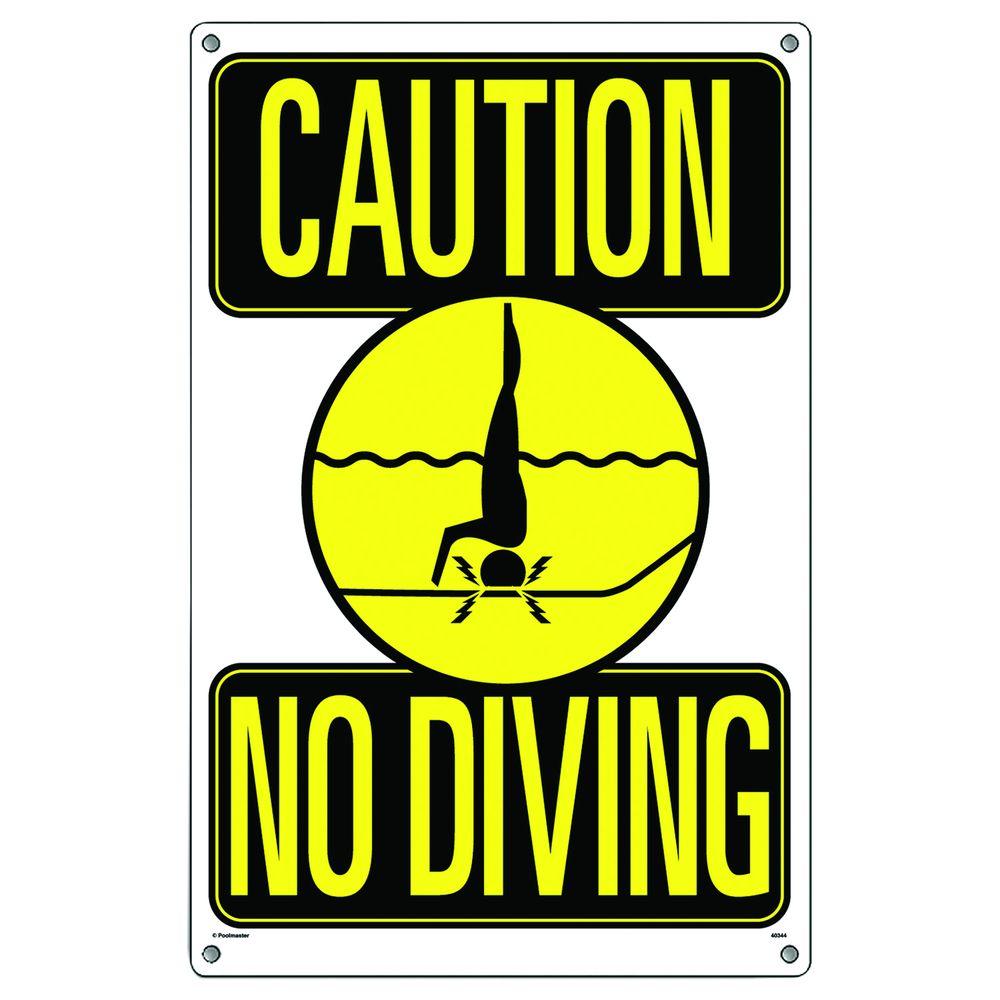 Poolmaster Caution No Diving Pool Sign-40344 - The Home Depot