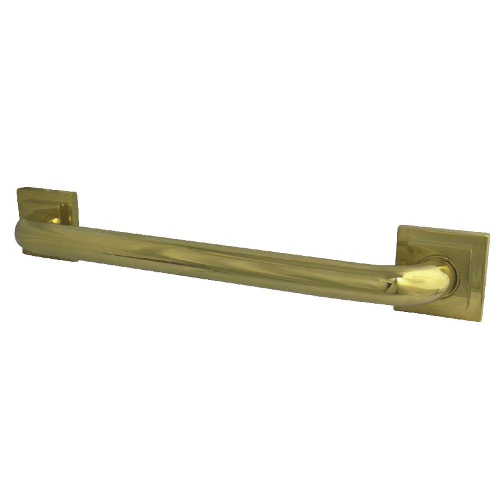 Kingston Brass Claremont 12 in. x 11/4 in. Grab Bar in Polished Brass