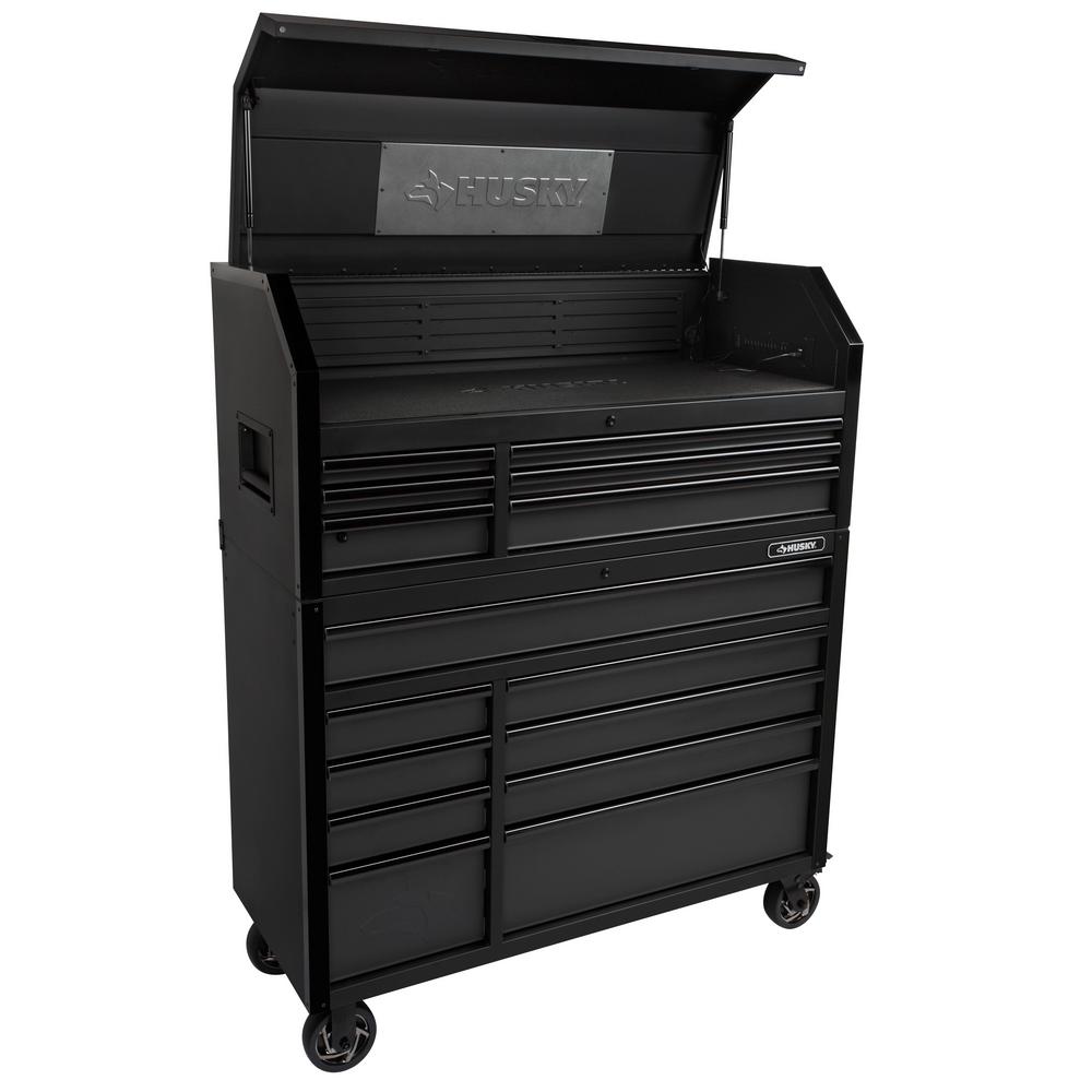 Husky 41 in. 16-Drawer Tool Chest and Cabinet Combo Black – BrickSeek