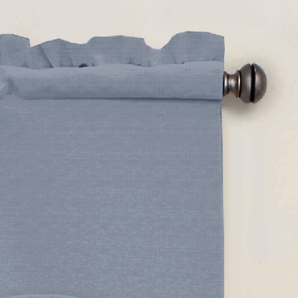 Eclipse Kendall Blackout Wave Window Valance In Slate 42 In W X
