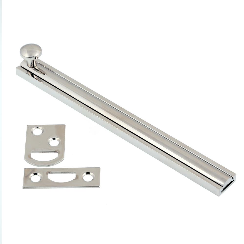First Watch Security 6 In Polished Solid Brass Flush Door Bolt