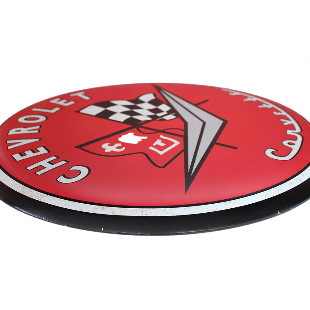 New Corvette Blvd Metal Sign 20/" x 3 1//4/" Chevy Flags