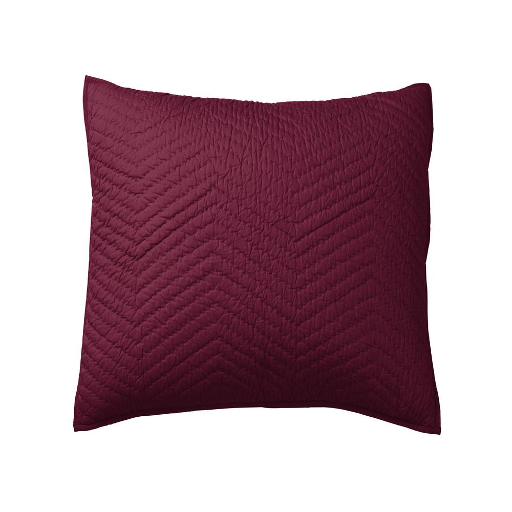 The Company Store Company Cotton Merlot Solid Euro Sham N2r1 E