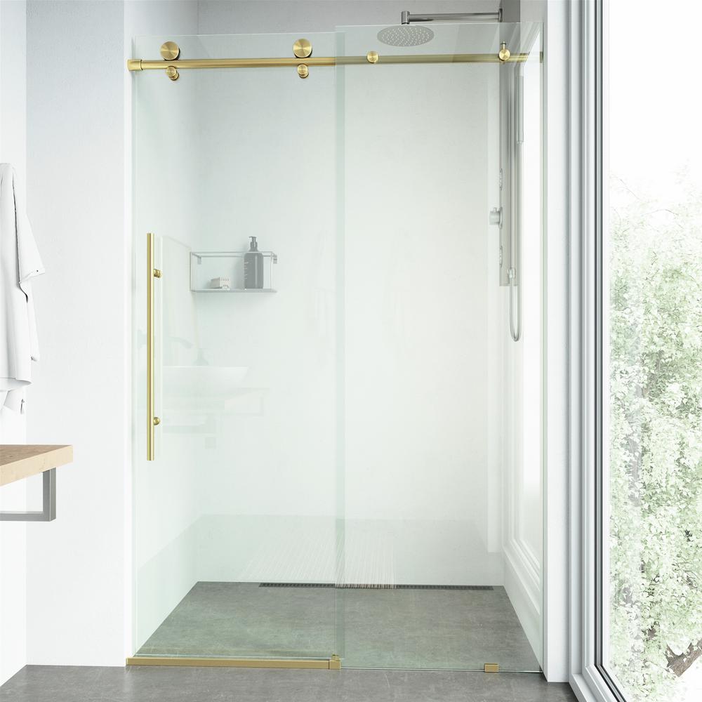 VIGO Elan Eclass 44 to 48 in. x 76 in. Frameless Sliding Shower Door